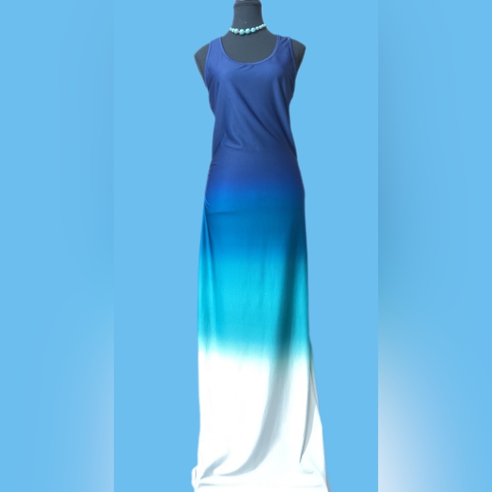Blue and white summer dress. Size medium